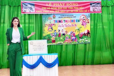 TRƯỜNG THCS HOÀNG HOA THÁM VẬN ĐỘNG ỦNG HỘ MIỀN BẮC BỊ ẢNH HƯỞNG BÃO SỐ 3